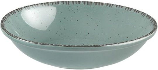 XM-Casa Plate Soup made of Porcelain Blue with Diameter 23cm 6pcs