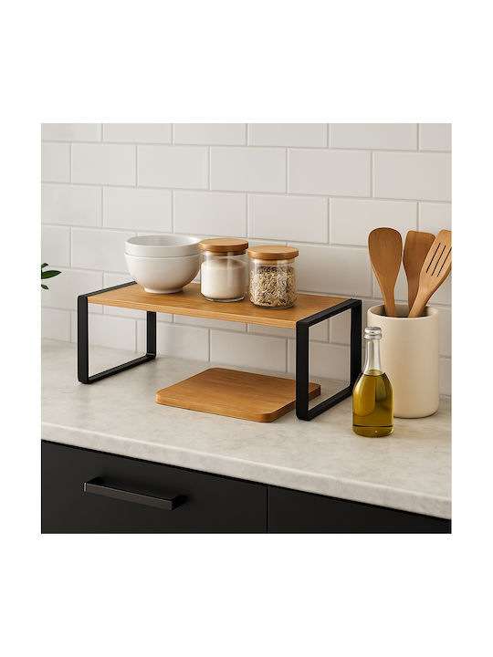 5Five Kitchen Organizer Racks Wooden in Brown Colour 18x50.5x15cm