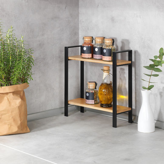 Wenko Επιτραπέζια Βάση Lou Ξύλινη 32x11x32εκ. Μαύρη
