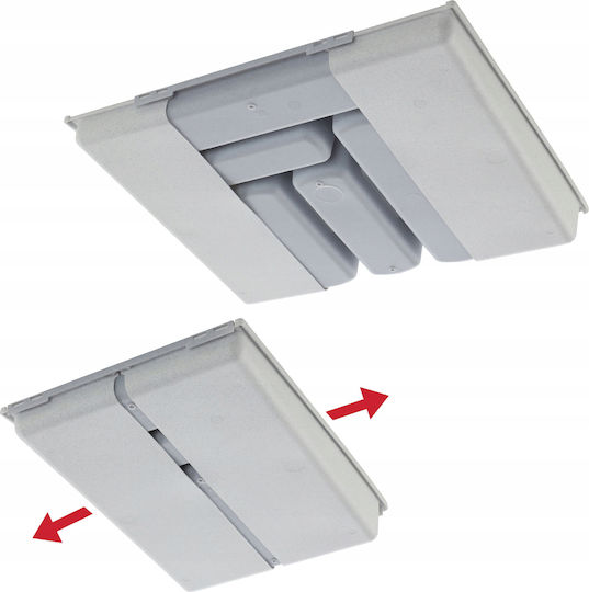 Curver Drawer Cutlery Tray LUN119 Opening Plastic 30x42x6.4cm Grey