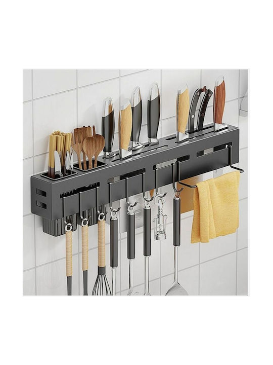 Wandmontage Metallisches Regal 60cm Schwarz