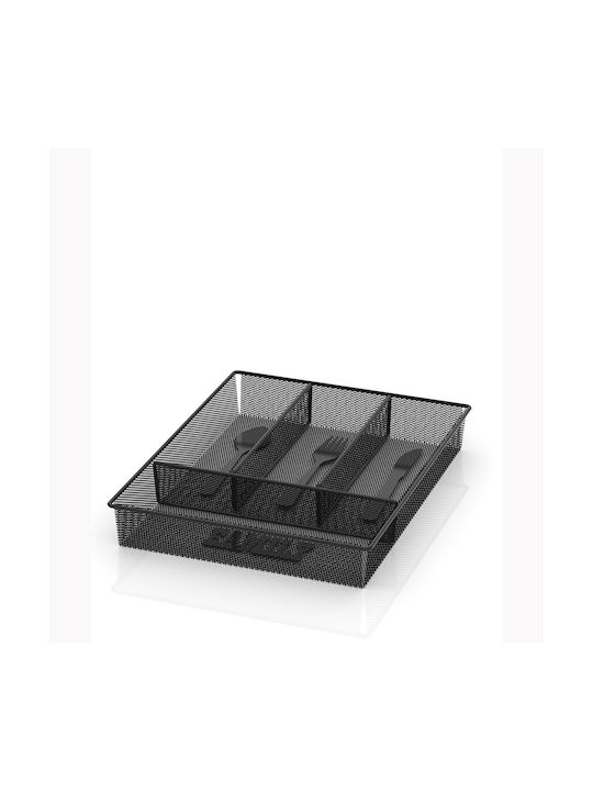 Tekno-Tel Κουταλοθήκη Συρταριού Μεταλλική 33x25.5x5εκ. Μαύρη