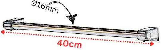 Tekno-Tel Bucătărie Hangers Metalice 40 cm 5 Bucăți Argintii