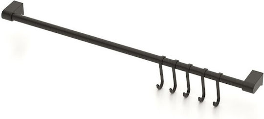 Tekno-Tel Metallic Kitchen Hanger 40cm Ø16cm Chrome Plated Steel Black Matt