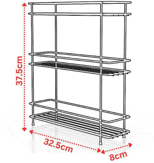 Tekno-Tel Επιτραπέζια Βάση Inox 32.5x8x37.5εκ. Μαύρη