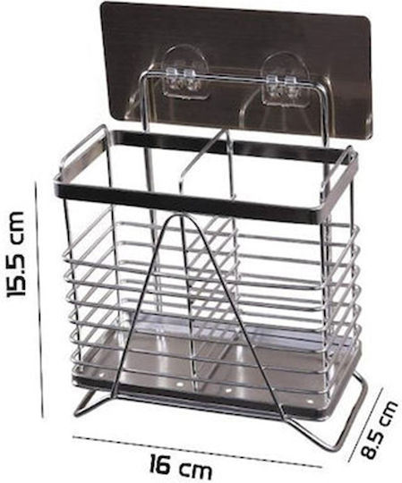 Factory Abtropfgestell für Besteck Metallisch Silber 15.5x16x8.5cm