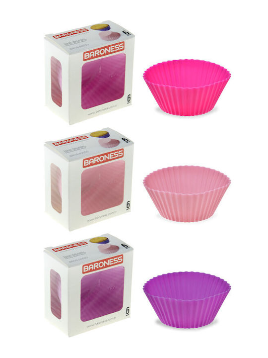 Viosarp No Coating Silicone Cupcakes & Muffins Baking Pan 6pcs 14807