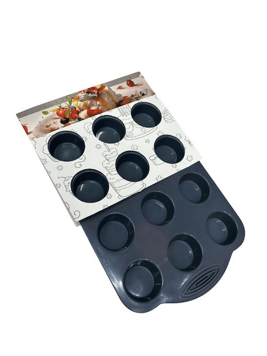 TnS Φόρμα Ζαχαροπλαστικής για Cupcakes/Muffins από Σιλικόνη 12 Θέσεων 36x19.5x2εκ.