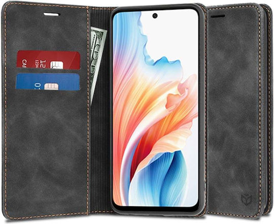 Wallet Δερματίνης / Δερμάτινο Μαύρο (OnePlus Nord N30 SE)