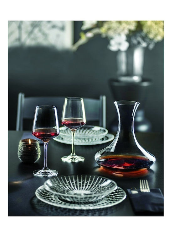 RCR Decanter Γυάλινη Καράφα Σερβιρίσματος Κρασιού 21εκ. με Πώμα Διάφανη 2000ml