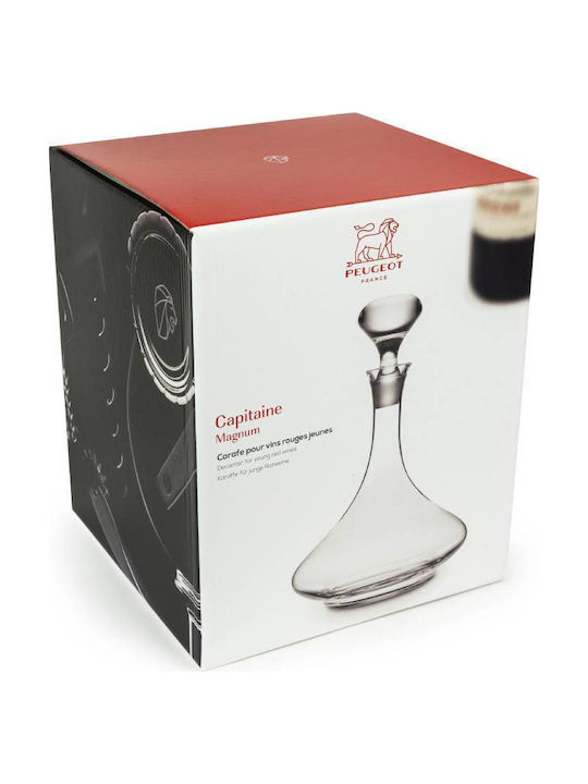 Peugeot Capitaine Magnum Glass Wine Decanter with Stopper 1500ml