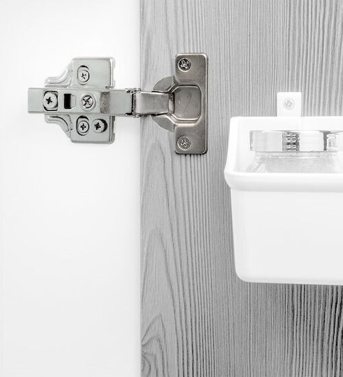 Μεντεσες Emuca Κουμπωτος Γονατο Φρενο Inox Τακακι Διπλη Ρυθμιση 223-1065207ino