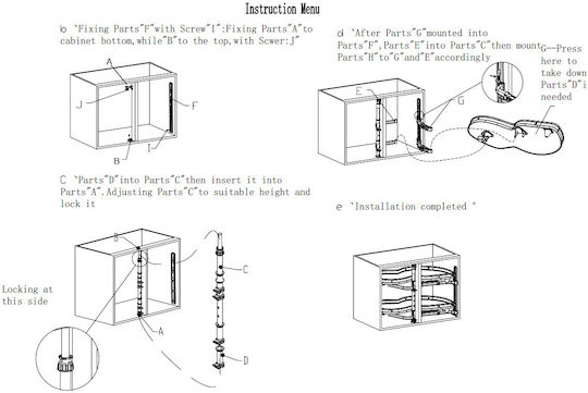 Kitchen Mechanism Bean Finetto Brake Door 40cm Anthracite Left Opening 102-1320#40ant 500mm Depth
