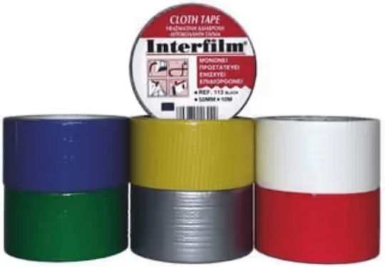 Interfilm Αυτοκόλλητη Υφασμάτινη Ταινία Γκρι 10mx50mm Interfilm Αυτοκόλλητη Υφασμάτινη Ταινία Γκρι 10mx50mm