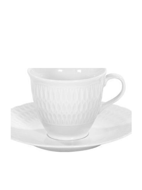 Cmielow Tea Set with Cup Porcelain White 1100ml 27pcs