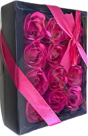Roses Soap Red Flowers Box Pink Fuchsia Roses 20x15cm