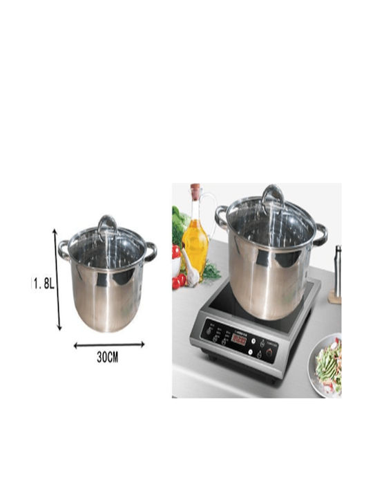 Kaisa Villa Βαθιά Ανοξείδωτη Κατσαρόλα 11.8lt / 30cm
