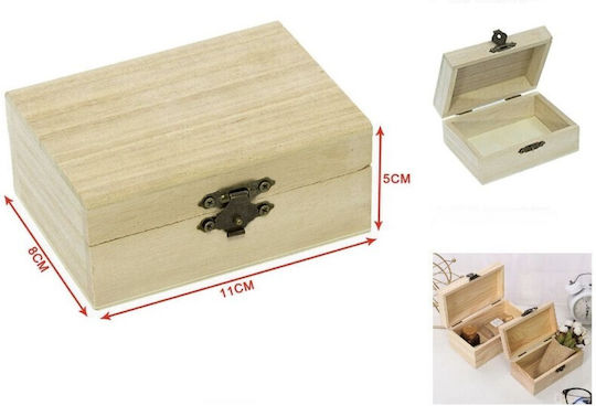 Tpster Ξύλινο Κουτί Αποθήκευσης με Καπάκι 11x8x5cm