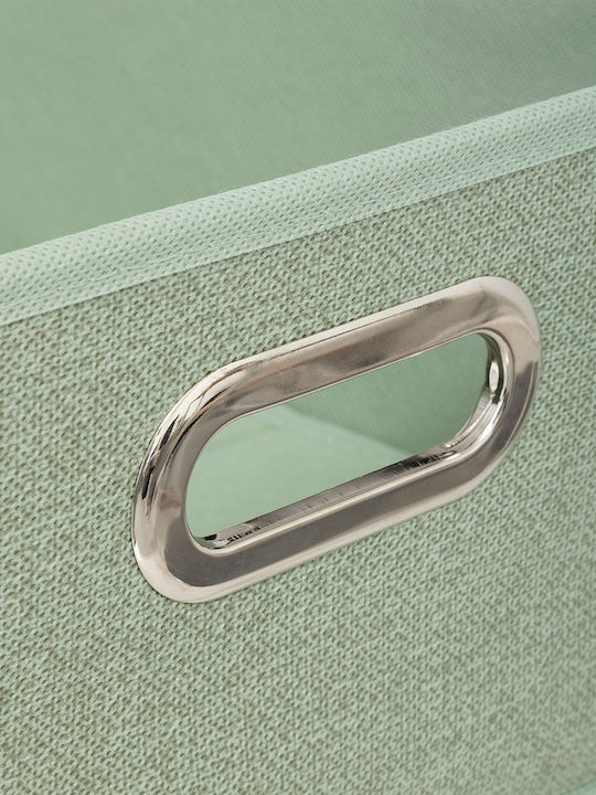 Fabric Storage Box with Lid Green 31x31x15cm 1pcs