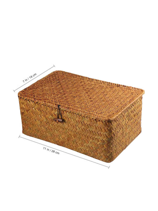 Пластмаса Кутия за съхранение с капак 39x28x18см 1бр