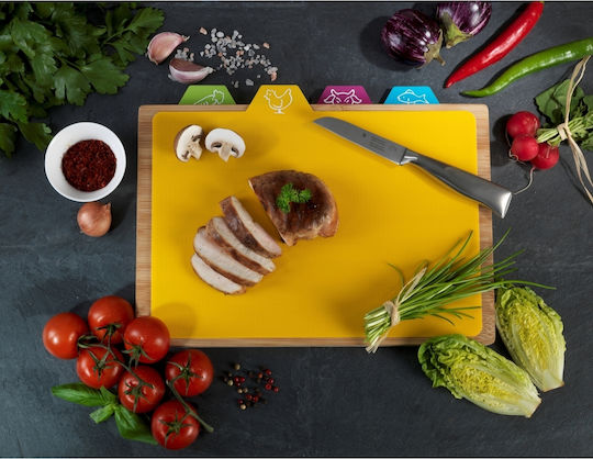 Wenko Rectangular Bamboo Chopping Board Brown 32.5x22.5cm