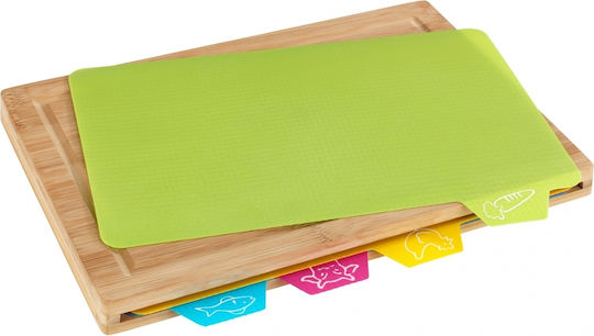 Wenko Rectangular Bamboo Chopping Board Brown 32.5x22.5cm