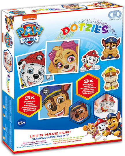 Diamond Dotz Let's Play Paw Patrol Segeltuch Diamond Painting Kit DTZ10008