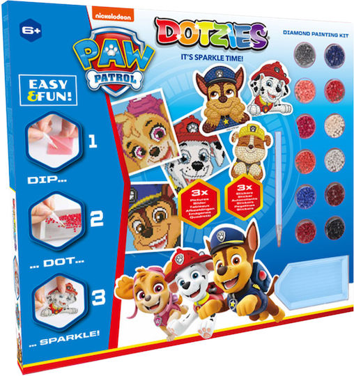 Diamond Dotz Let's Play Paw Patrol Segeltuch Diamond Painting Kit DTZ10008