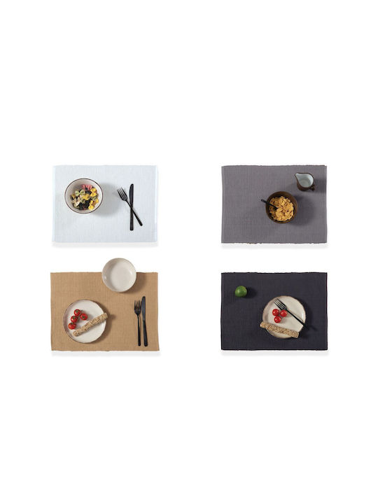 Nef-Nef Homeware Σουπλά Υφασμάτινο Γκρι 48x33cm 2τμχ Nef-Nef Homeware Σουπλά Υφασμάτινο Γκρι 48x33cm 2τμχ
