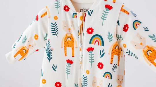 abo Spring Baby Sleeping Bag with Detachable Sleeves Rainbow