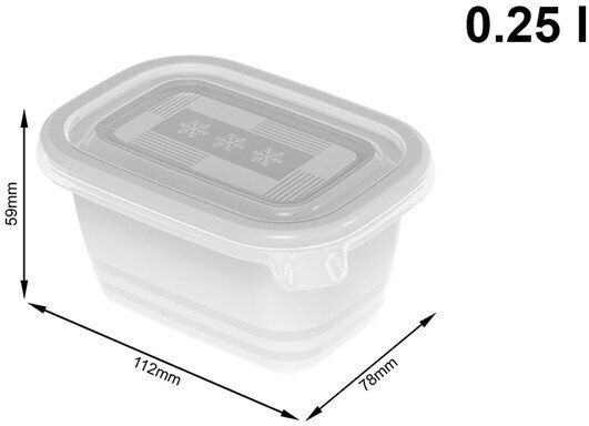 Rotho Babydesign Set Kunststoff Mittagsboxen Transparente 7.5cm 6 Stück