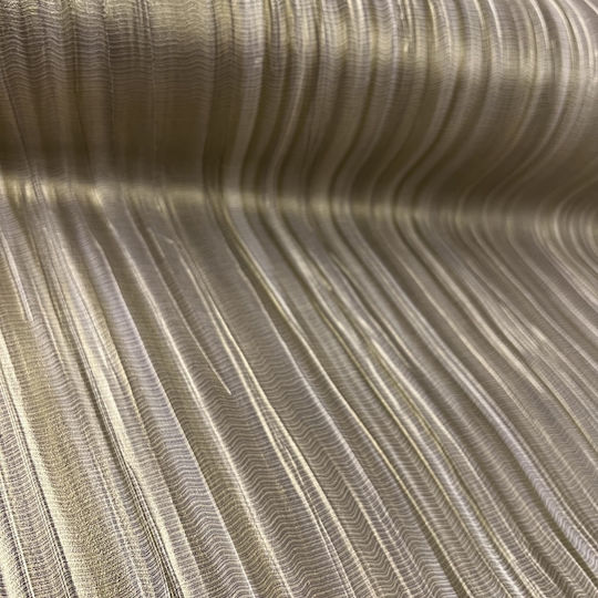 Embossed Beige Gold Wallpaper with Crumpled Effect 14008 70cm X 10m