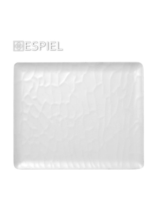 Espiel Wavy Сервизна Плато Меламин Бял 32.5x26.5бр 1бр