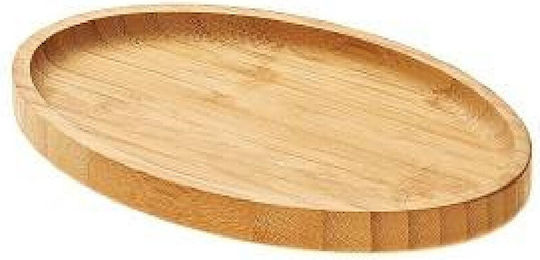 Leone Πιατέλα Σερβιρίσματος Οβάλ Ξύλινη Καφέ 32x24εκ.