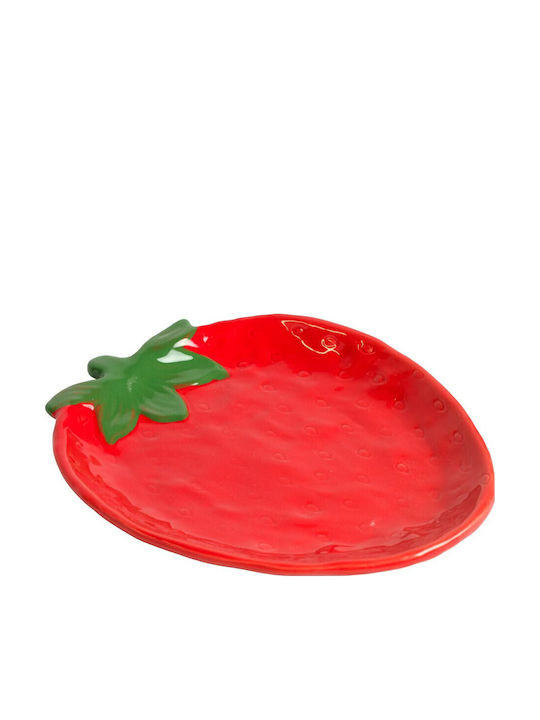 Atmosphera Serving Platter Red with Diameter 22cm