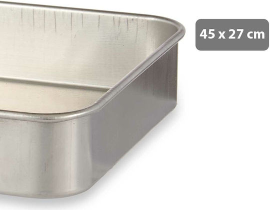 BigBuy Aluminum Baking Pan with Ceramic Interior Coating 27x45cm