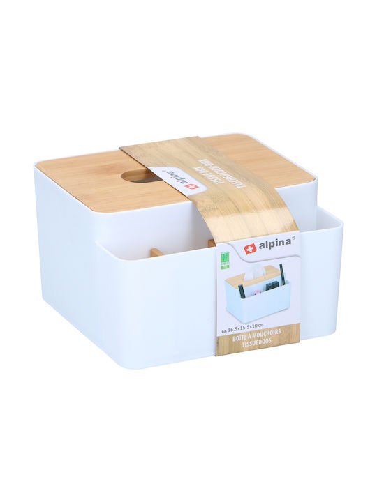 Alpina Appliances 18169 Държач за кърпички Бяла 16.5x15.5x10см 18169