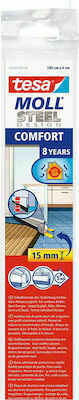 Tesa 05405 Rod Draft Stopper Door with Brush in White Color 1mx4cm