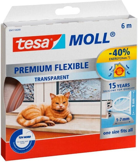 Tesa Silicone Sealing Strip 6m Transparent