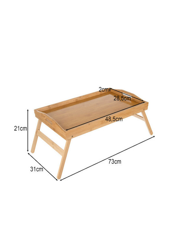 Wooden Rectangular Serving Tray in Brown Color 73x31x21cm ΑΤ0025052 1pcs