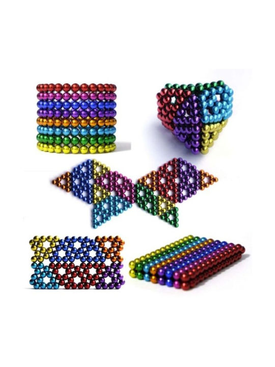 3D Cyber Cube Μαγνητικές Μπίλιες για Διακόσμηση Γραφείου από Μέταλλο 3x3εκ. (Διάφορα Χρώματα)