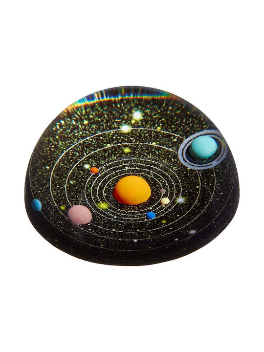 Kikkerland Planetarium Press Papier for Office Decoration from Glass 8x8cm in Black color