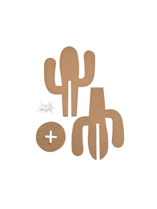 Blue Sky Studios Cactus Corkboard Office Decor Accessory 30x34cm In Brown Color