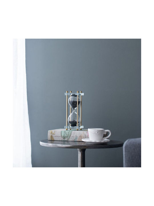 Artekko Clepsidră Decorativă de Birou din Sticlă 7x7x19cm în culoarea Negru