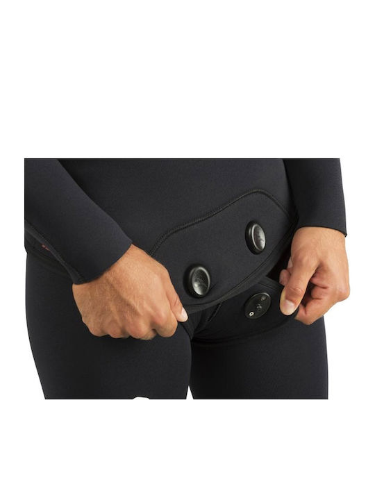 CressiSub Apnea Divisible Shaved Diving Suit with Chest Pad for Spearfishing Black 5mm