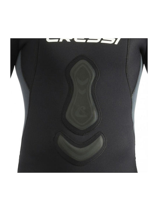 CressiSub Apnea Divisible Shaved Diving Suit with Chest Pad for Spearfishing Black 5mm