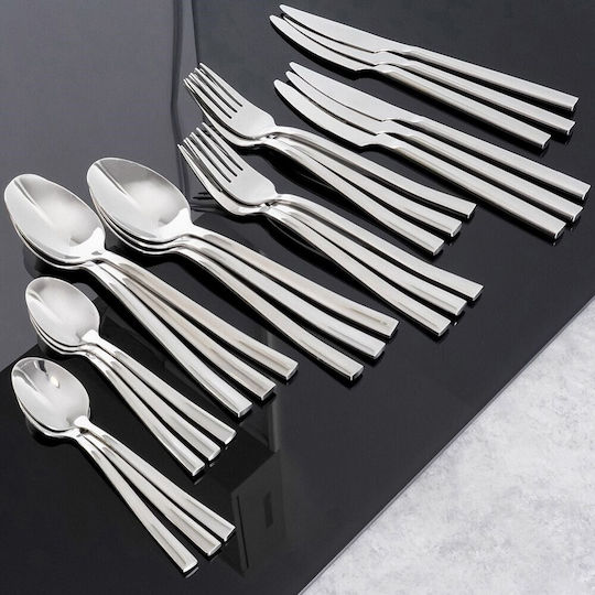 Nava Serenity Set de Tacâmuri Argintiu 24buc