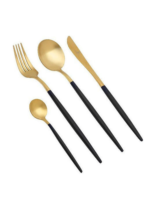 Cryspo Trio Cutlery Set Stainless Black 24pcs