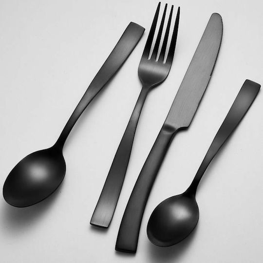 Arthur Martin Set de Tacâmuri Inoxidabil Negre 24buc