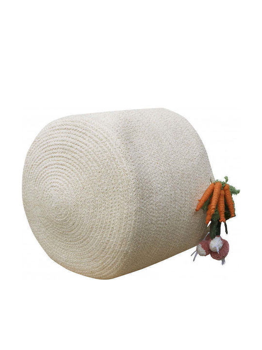 Lorena Canals Storage Basket Fabric Beige 30x30x23cm 1pcs